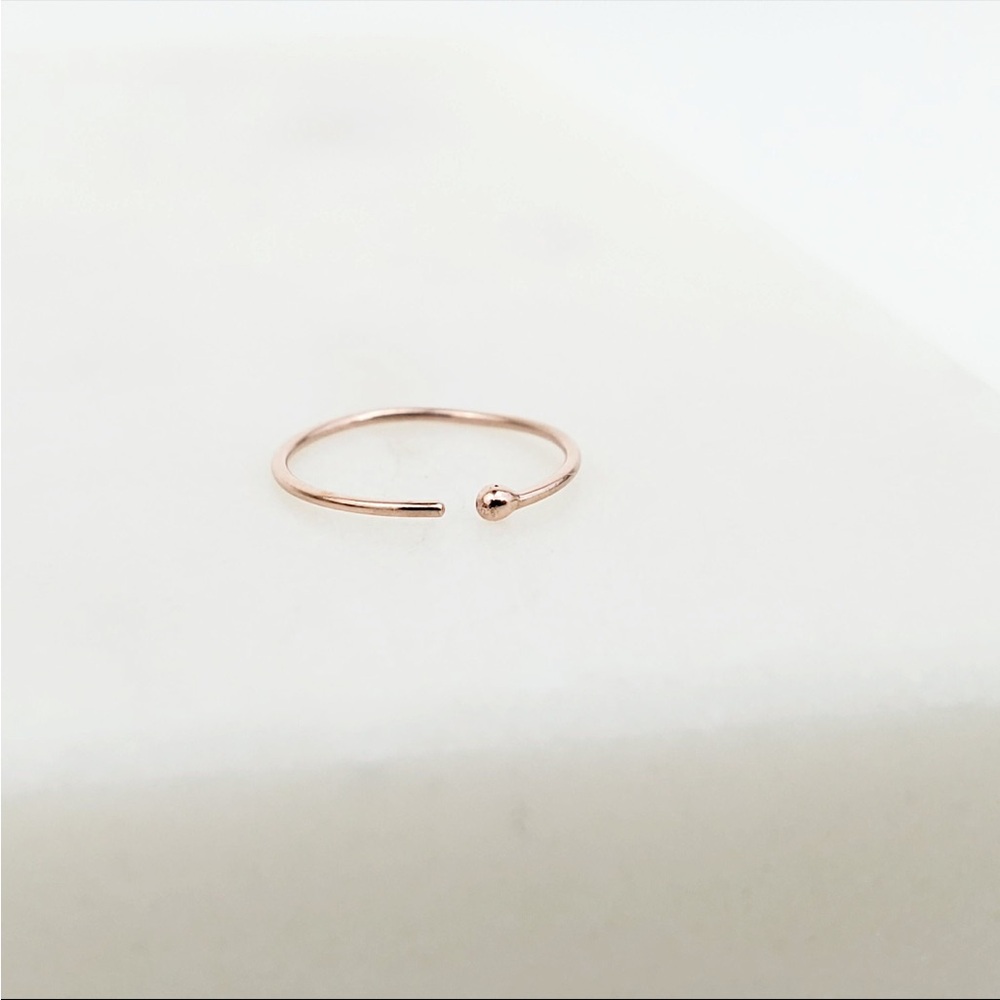 24g Rose Gold Nose Ring 8mm